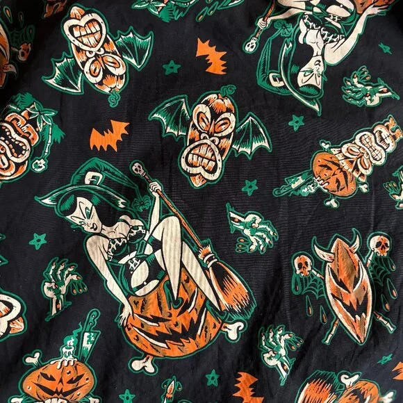 Sourpuss Hallow-Tiki Spooksville Dress - Picture 1 of 6